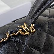 Chanel classic flap bag lams skin black - 20x12x6cm - 2