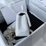 Chanel classic flap bag lams skin white - 20x12x6cm - 6