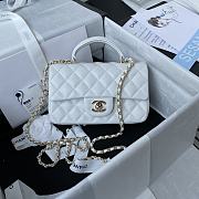 Chanel classic flap bag lams skin white - 20x12x6cm - 3