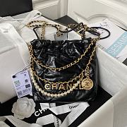 Chanel 22 calfskin black bag - 19x20x6cm - 1
