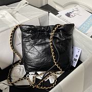 Chanel 22 calfskin black bag - 19x20x6cm - 2