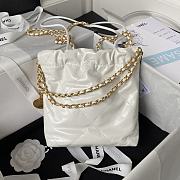 Chanel 22 calfskin white bag - 19x20x6cm - 4