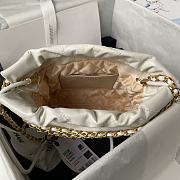 Chanel 22 calfskin white bag - 19x20x6cm - 3