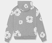 Denim Tears The Cotton Wreath Grey Hoodie - 3