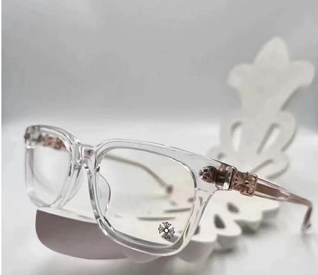 Chrome heart transparent sunglasses - 1