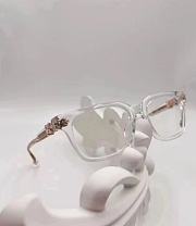 Chrome heart transparent sunglasses - 3