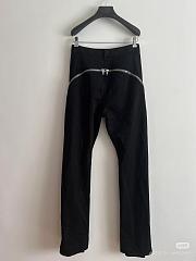 Rick Owens Men's Black Bolan Banana Slim-fit Flared Zip-embellished Faille Trousers - 2