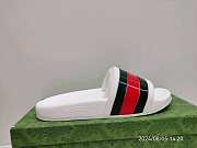 Gucci Pursuit Pool Slides White 308234 GIB10 9079 - 3