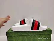 Gucci Pursuit Pool Slides White 308234 GIB10 9079 - 5