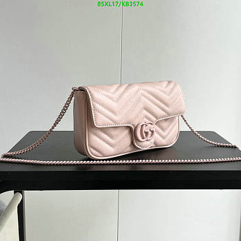 GG MARMONT MINI BAG PINK SIZE 21cm x 12cm x 5cm