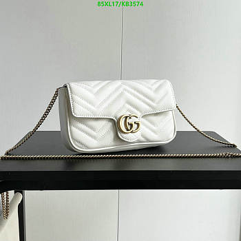 GG MARMONT MINI BAG WHITE SIZE 21cm x 12cm x 5cm