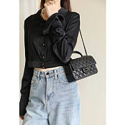 Ch@Nel Flap Bag black calf skin -20*12*6CM - 2