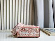 Dior Medium Dioriviera Lady D-Lite Bag Candy Pink Toile de Jouy Embroidery - size 24 x 21 x 12 cm - 5