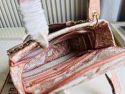 Dior Medium Dioriviera Lady D-Lite Bag Candy Pink Toile de Jouy Embroidery - size 24 x 21 x 12 cm - 4