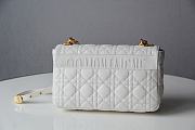 Dior Caro handbag white Large size 28x17x9cm - 5