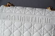 Dior Caro handbag white Medium 25.5x15.5x8cm - 6