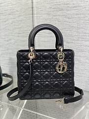 Dior lady black lambskin size: 24*11*20cm - 1