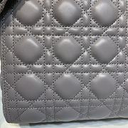 Dior Lady Elephant Grey Sheep Gold lambskin size 24 x 12x 20cm - 2