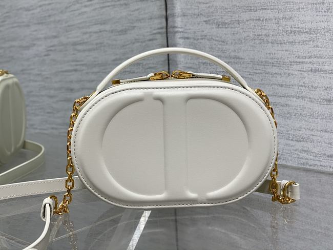 Dior oval camera bag white size: 18*6.5*11cm - 1
