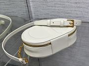 Dior oval camera bag white size: 18*6.5*11cm - 3