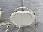 Dior oval camera bag white size: 18*6.5*11cm - 5