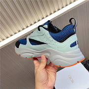 Dior B22 Blue Technical Mesh Light Blue Grey Orange - 3