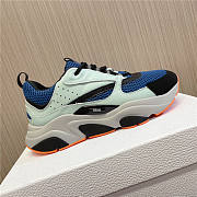 Dior B22 Blue Technical Mesh Light Blue Grey Orange - 4