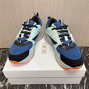 Dior B22 Blue Technical Mesh Light Blue Grey Orange - 5