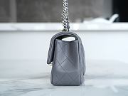 Chanel 23K  classic flap grey  Size: 13*20*9cm - 3