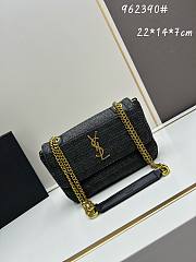 YSL straw bag black size 22*14*7cm - 1