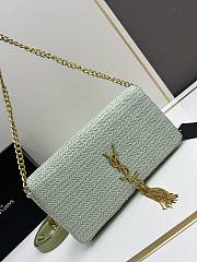 YSL straw bag mint size 22*14*7cm - 4