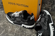  Louis Vuitton Trainer black full box with LV box - 4