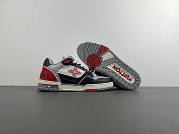 Louis Vuitton LV trainer Velcro black and red 