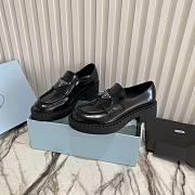 Prada men Chocolate brushed leather loafers - 2