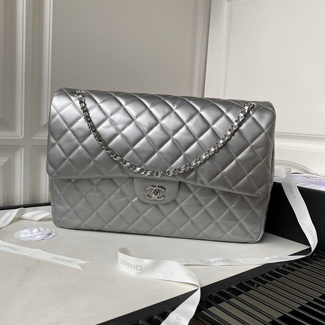 CHANEL Shoulder bag silver color AS4661A - Size:27x38x12cm - 1