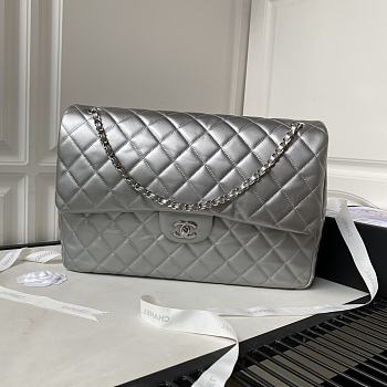 CHANEL Shoulder bag silver color AS4661A - Size:27x38x12cm