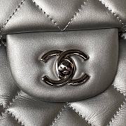 CHANEL Shoulder bag silver color AS4661A - Size:27x38x12cm - 2