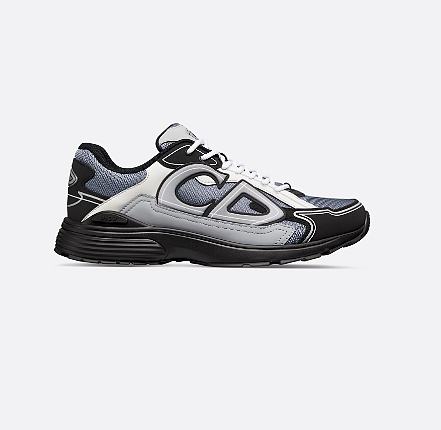 Dior B30 Sneaker Blue Mesh with Gray, White and Black Technical Fabric - 1