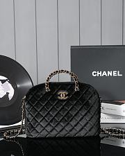 Chanel 24B black velvet bag size 11*16*5.5cm - 1