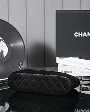 Chanel 24B black velvet bag size 11*16*5.5cm - 2