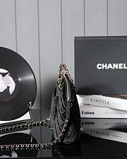 Chanel 24B black velvet bag size 11*16*5.5cm - 3