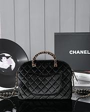 Chanel 24B black velvet bag size 11*16*5.5cm - 5