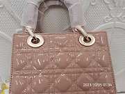 Dior Lady Dior My ABC Bag Beige Patent Cannage Calfskin M0531 Size 20cm - 2