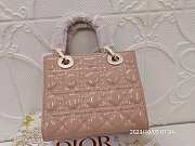 Dior Lady Dior My ABC Bag Beige Patent Cannage Calfskin M0531 Size 20cm - 5