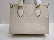 Louis Vuitton Onthego PM White Leather Bag size  25*19*11.5cm - 1