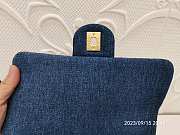 Chanel Denim Flap Bag Blue - size 14x23x8cm  - 2