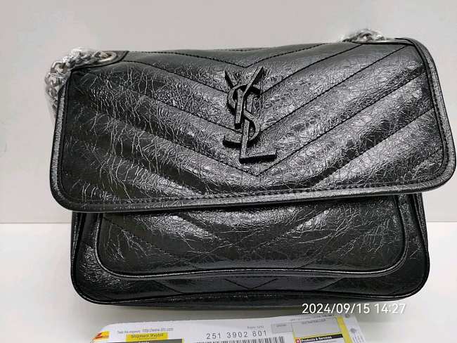 YSL Medium Niki Leather Shoulder Bag - size  W28*H20*D8CM - 1