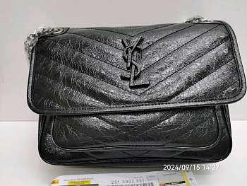 YSL Medium Niki Leather Shoulder Bag - size  W28*H20*D8CM