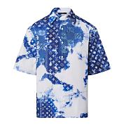 Louis Vuitton Monogram Bandana Shortsleeve Shirt Bleached Blue - 1