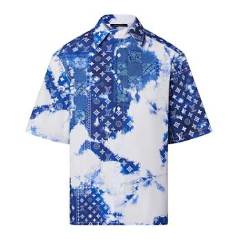 Louis Vuitton Monogram Bandana Shortsleeve Shirt Bleached Blue